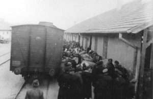 Deportation of Jews by Bulgarian occupation authorities. Skopje Yugoslavia March 1943
